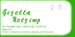 gizella metzing business card